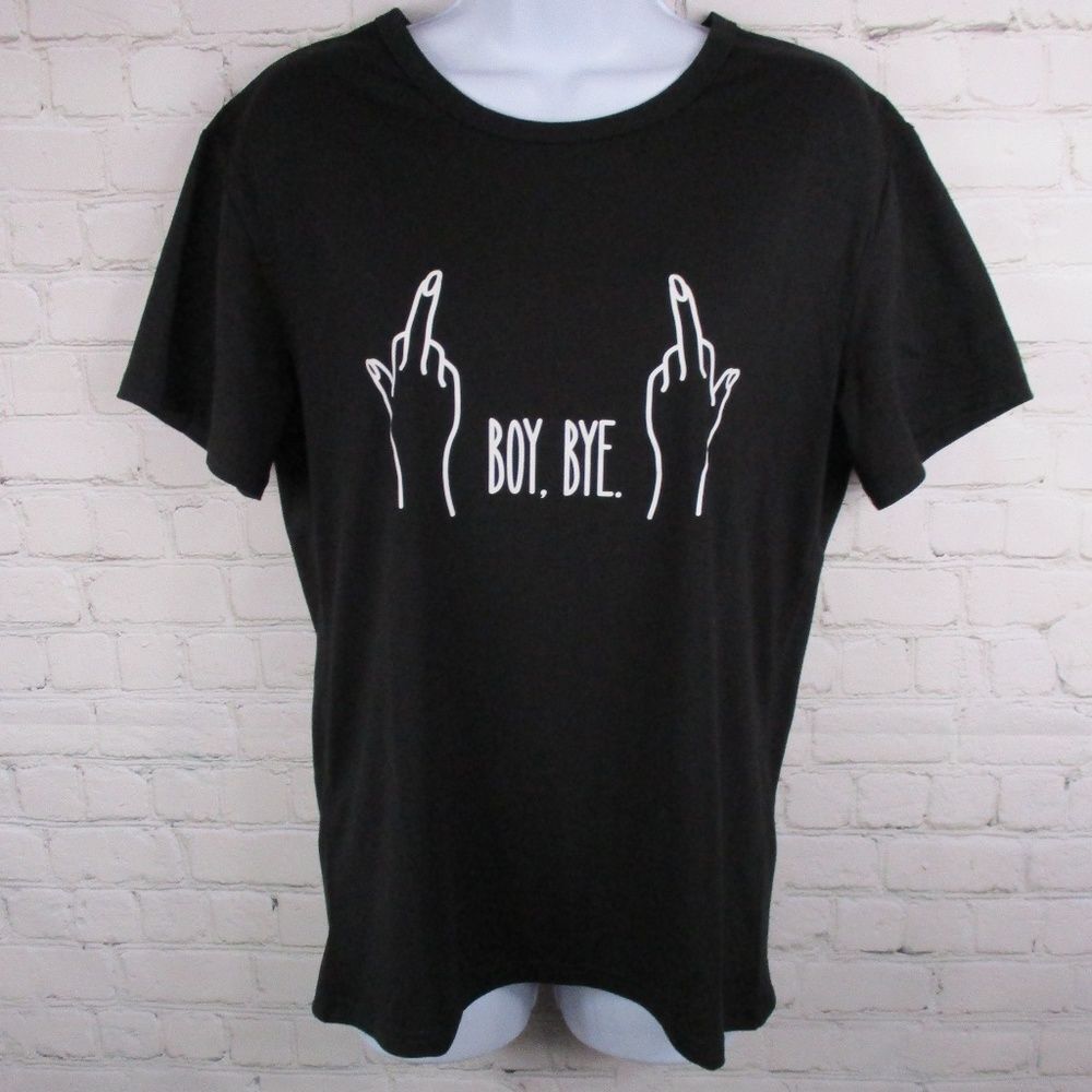 NWOT "Boy Bye" Hand Gesture Graphic Tee